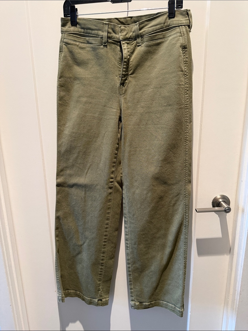 AYR Olive Green Straight-Leg Jeans